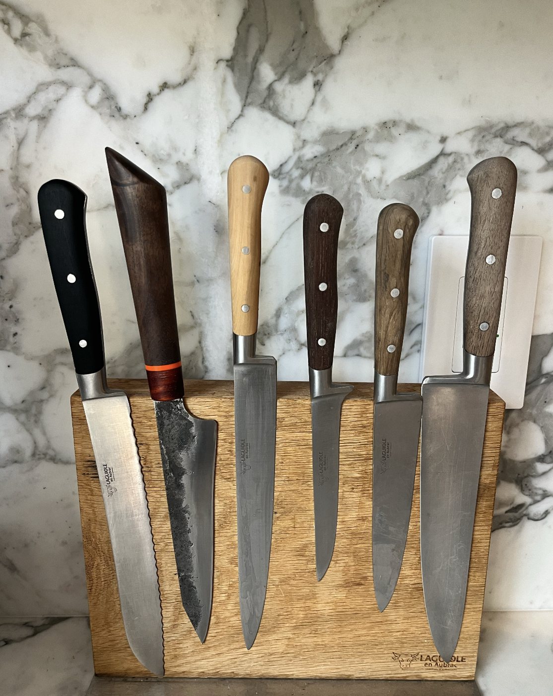My knife along with other kitchen knives